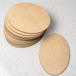 Kit 30 placa plaquinha chapa mdf cru oval 12x18 cm base mdf artesanato quadrinho 18x12 cm