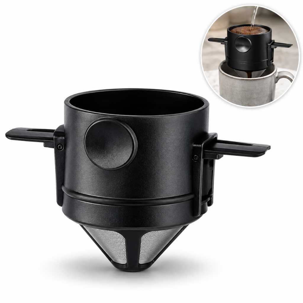 Mini Filtro De Café Chá Coador De Café Reutilizável Portátil Inox