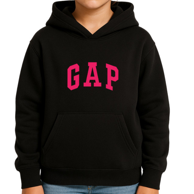 Moletom Canguru Flanelado Inverno Infantil Feminino Bolso e Capuz Estampado