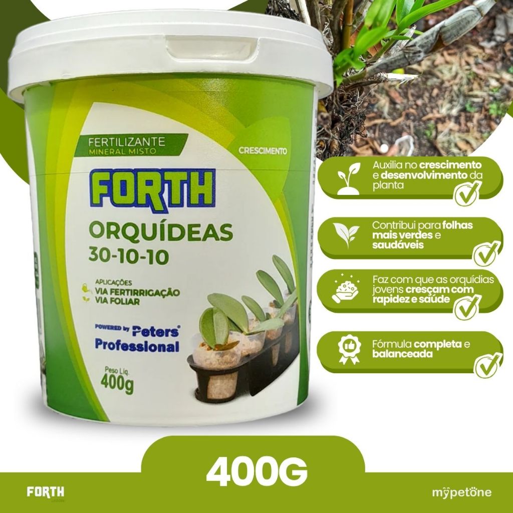 Forth Orquídeas Crescimento 30-10-10 - 400 g