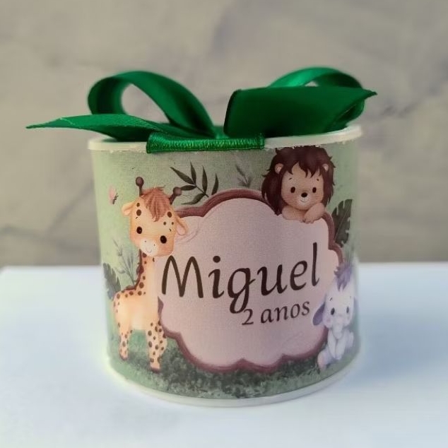 Kit Tubolatas personalizadas 5×6 - Lembrancinha de Aniversário safári / lembrancinhas de festa/ diversos temas