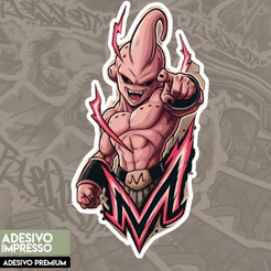 Adesivo majin Boo M em vinil premium Alta qualidade decorativo para decorar carro moto Pc Video games