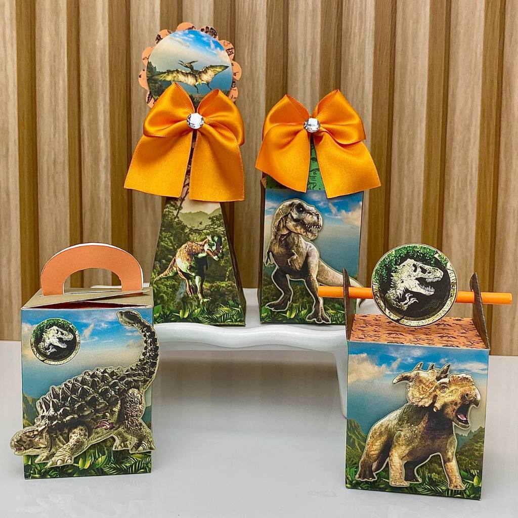 KIT LEMBRANCINHA JURASSIC PERSONALIZADO- PEGUE E MONTE- LEMBRANCINHA DINOSSAURO