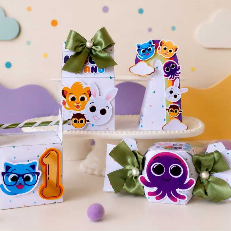 Kit Lembrancinhas Personalizadas tema Bolofofo menino/Caixinhas Personalizadas para festa infantil
