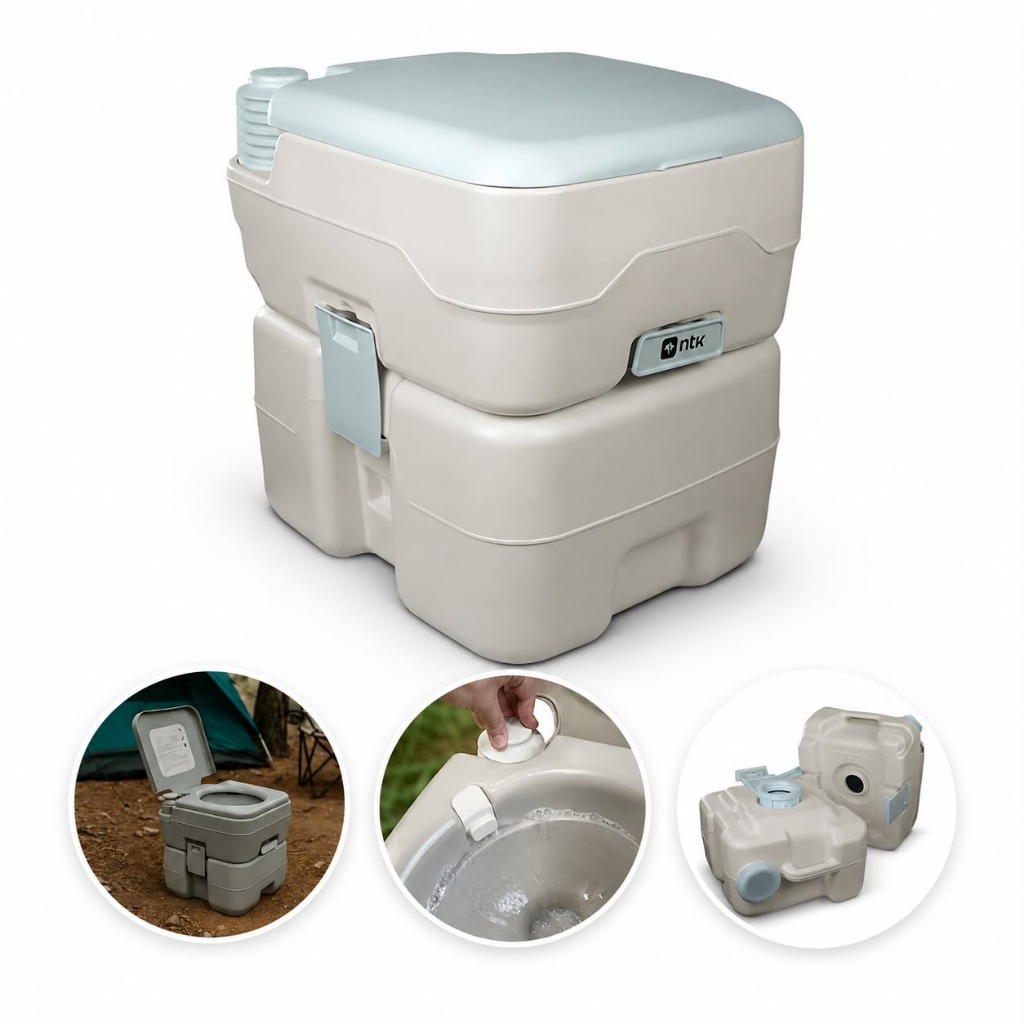 Banheiro Químico Ecocamp 20L Vaso Sanitário Camping Portátil Nautika