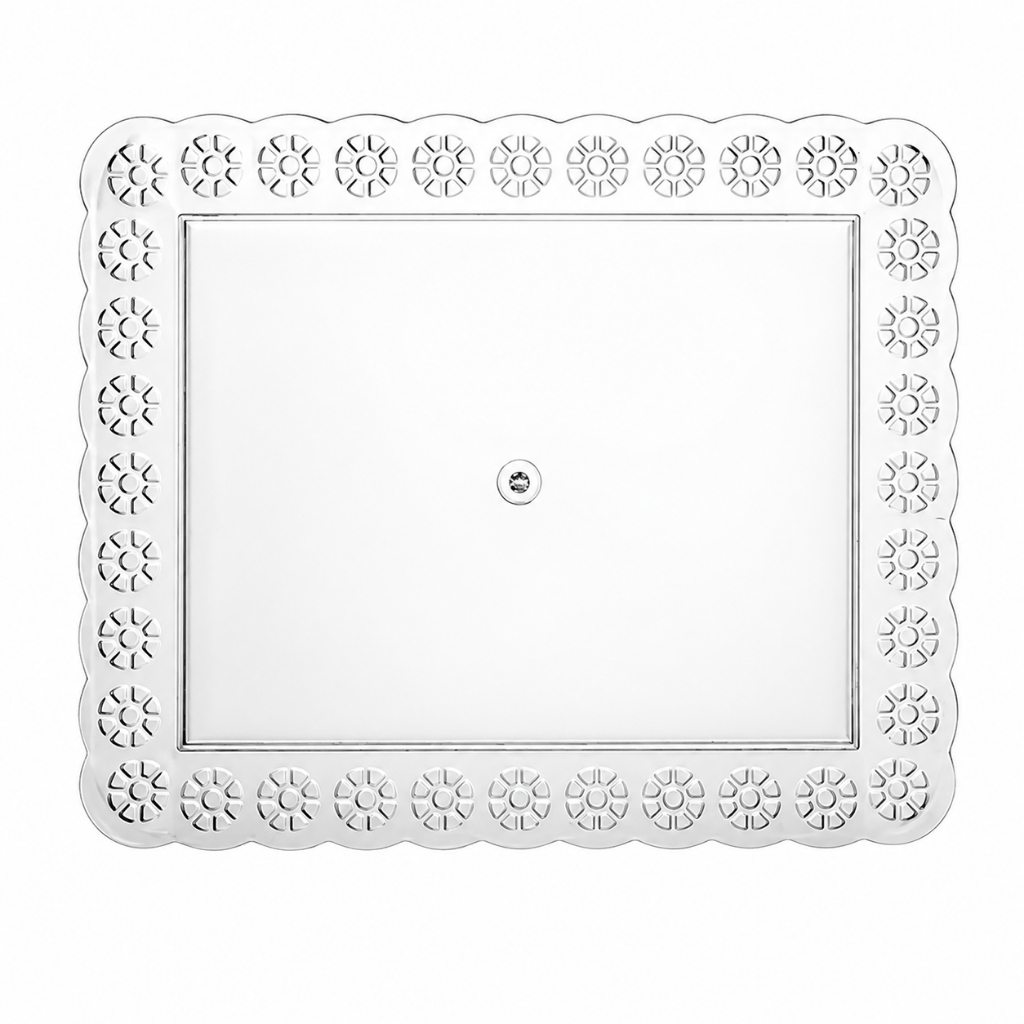 Bandeja Cristal Retangular 27x35CM Três Triângulos