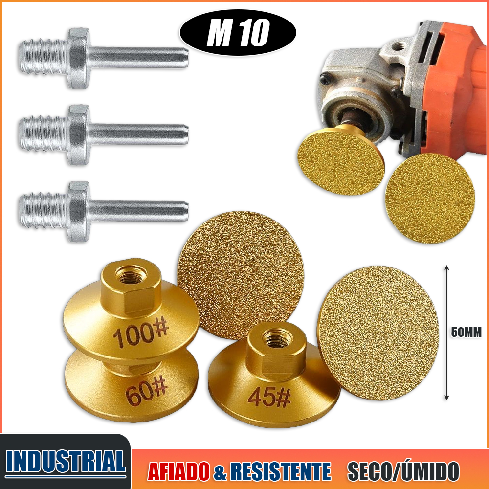 Diamond Welding Polishing Disc 100# 60#45#50mm for M10 Angle Grinder with Adapter