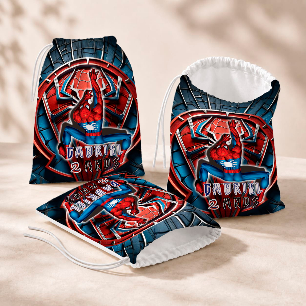 20 Sacolinhas Personalizada Festa Infantil 18x26 Aniversário Lembrancinha Homem Aranha M4