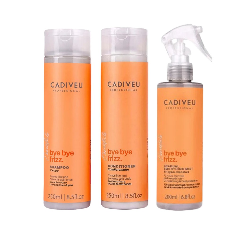 Cadiveu Kit Bye Bye Frizz Shampoo + Condicionador e Fluído 200ml