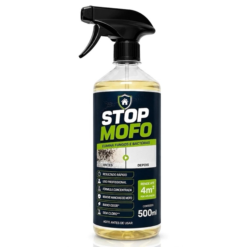 STOP MOFO 500ml – Elimina Fungos, Bolor e Bactérias com Resultado Rápido