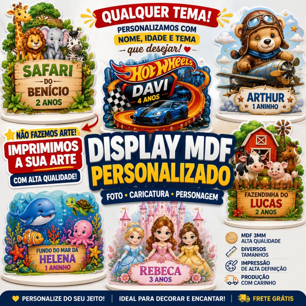 *ENVIO RÁPIDO* DISPLAY DE CHÃO PERSONALIZADO MDF | QUALQUER TEMA | FOTO | CARICATURA | SUA ARTE | FESTA