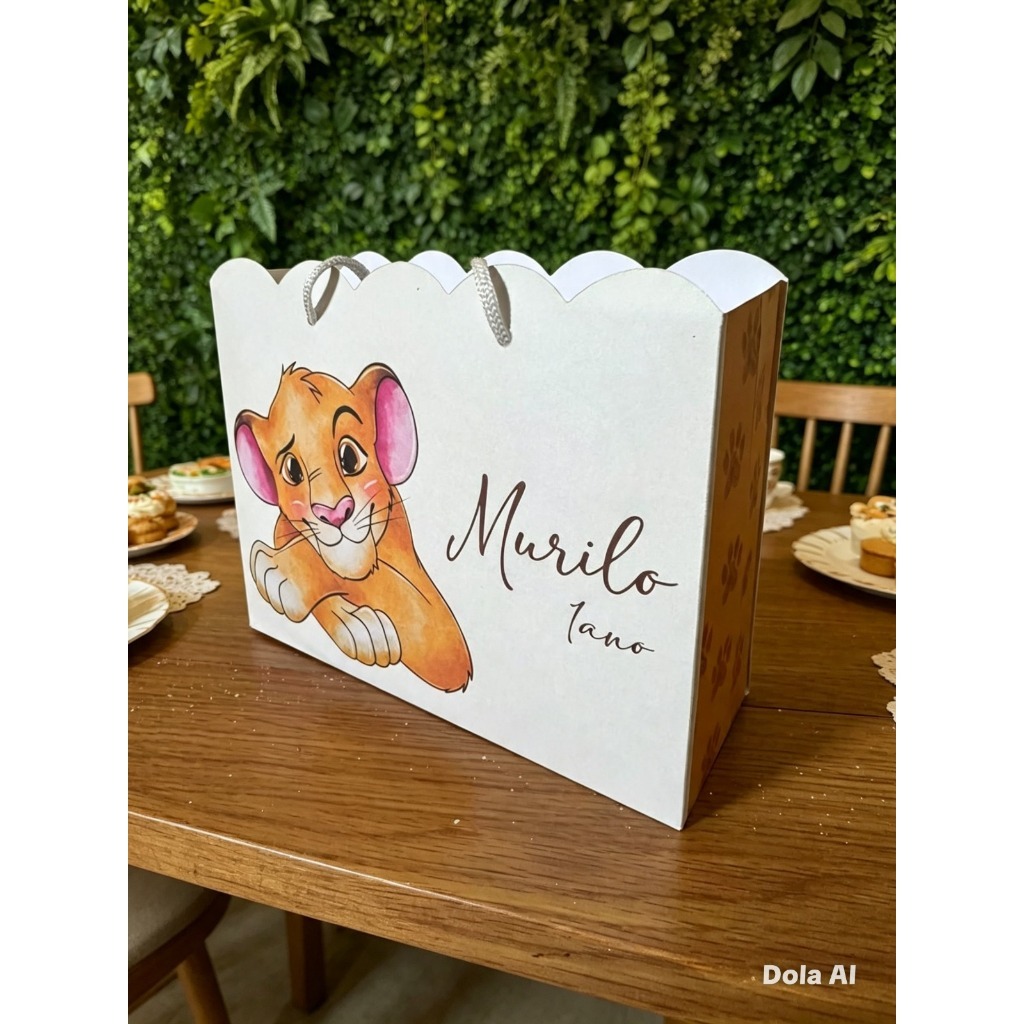 Sacolinha Personalizada tema Rei Leão – Lembrancinha de Aniversário Infantil