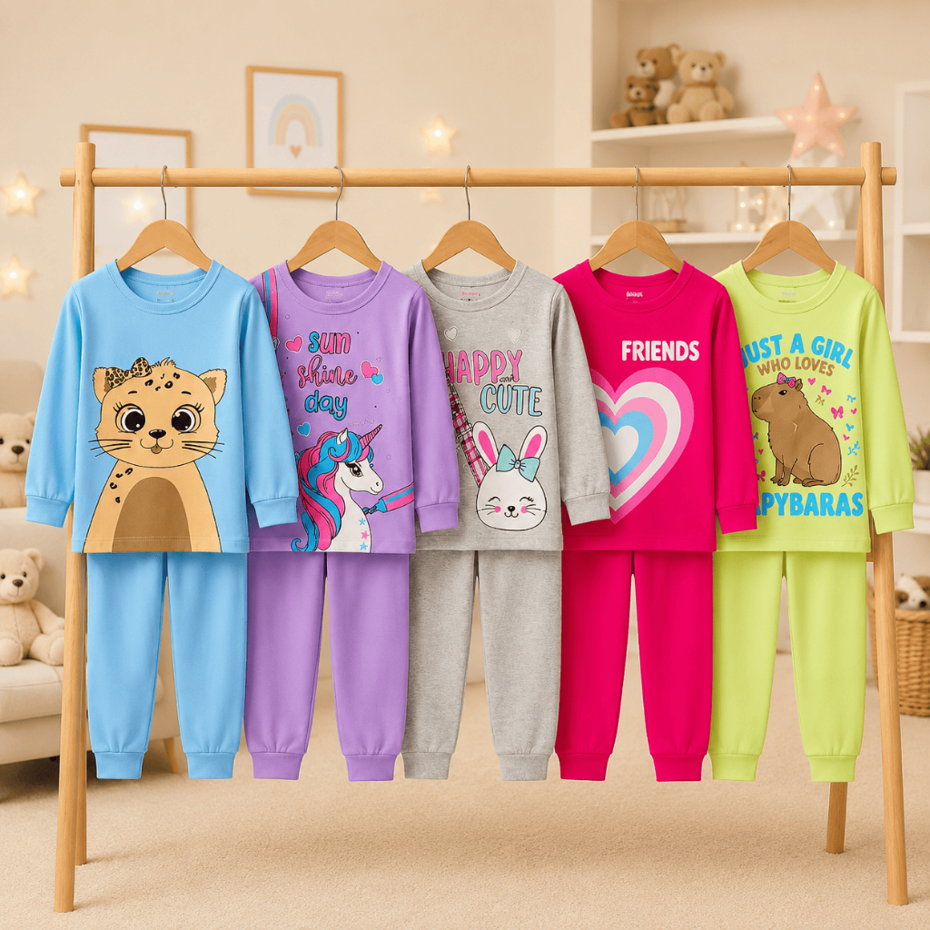 Conjunto Moletom Infantil Feminino Flanelado Quentinho Inverno 1 a 8 Anos Escolha a Estampa