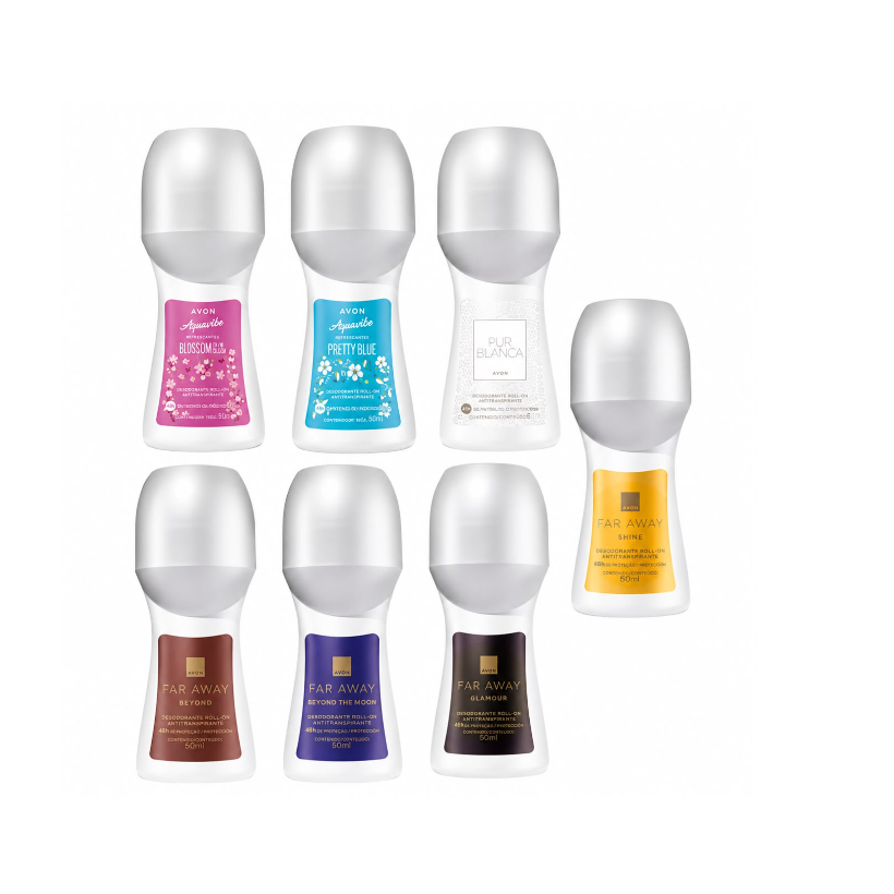 Kit com 10 Roll-ons Avon Femininos Sortidos
