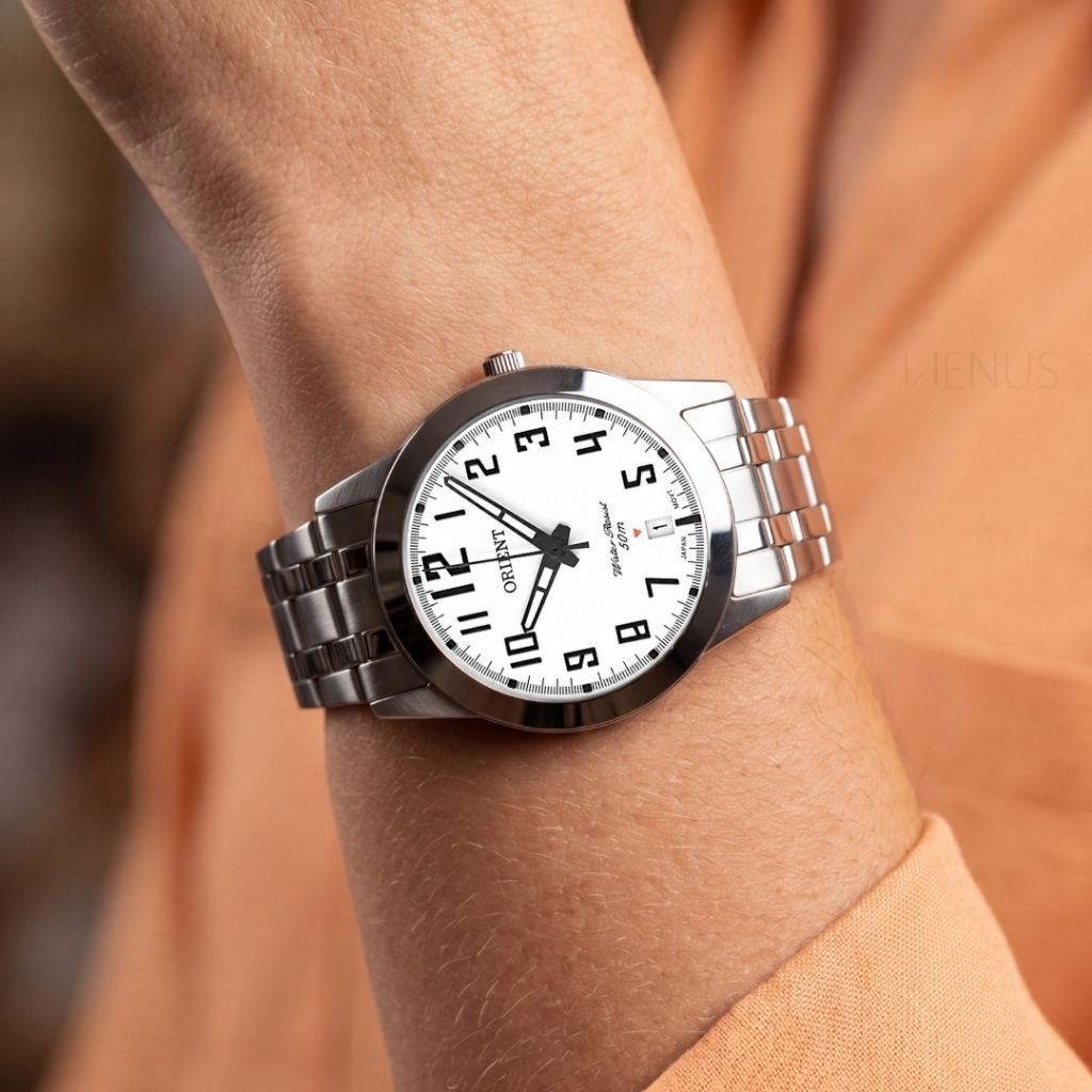 Relógio Feminino Orient Prata Analógico Aço Inoxidável Pequeno Delicado Elegante Prova D'água Original
