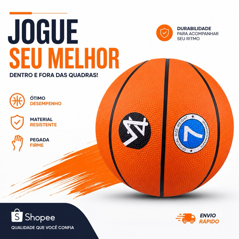 Bola de Basquete Pró Balls – Tamanho Oficial Nº 7