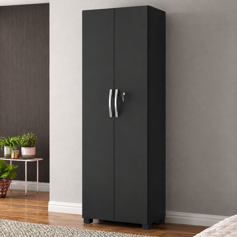 Armário Multiuso Lavanderia 183cm 2 Portas 6 Prateleiras Henn Margarida