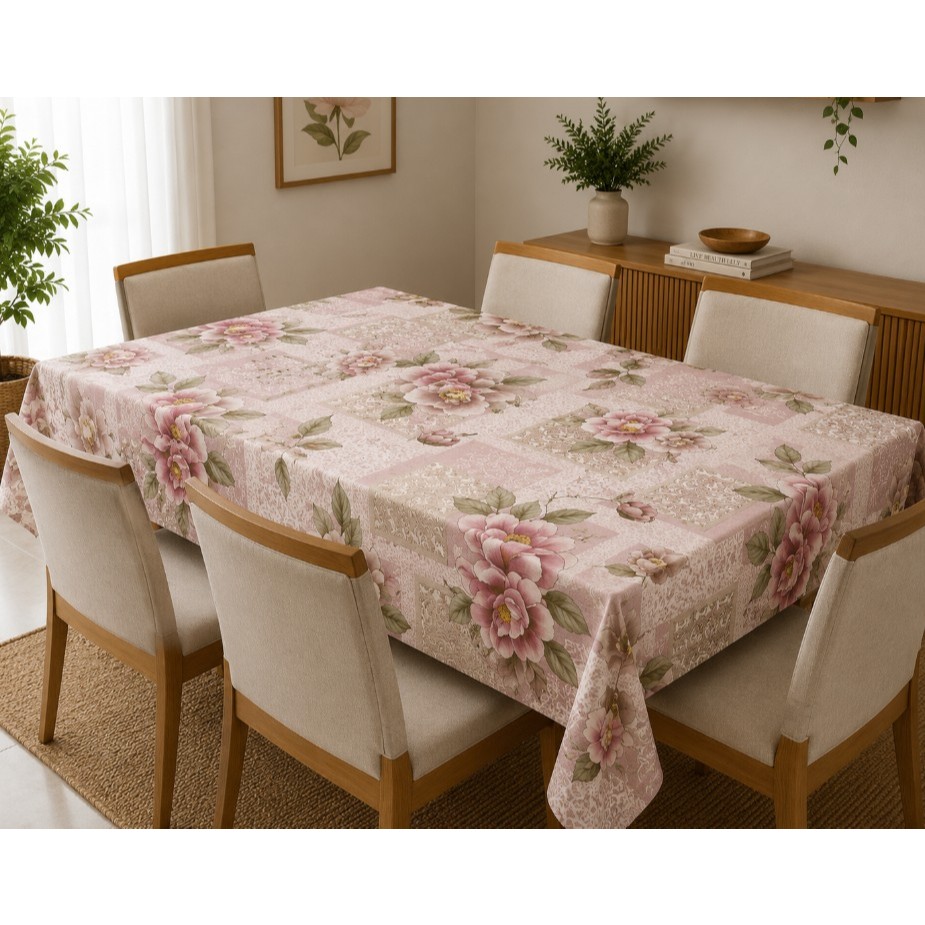 Toalha de Mesa Plástico Térmica Impermeável Premium para Mesas 4 Cadeiras / 6 Cadeiras / 8 Cadeiras