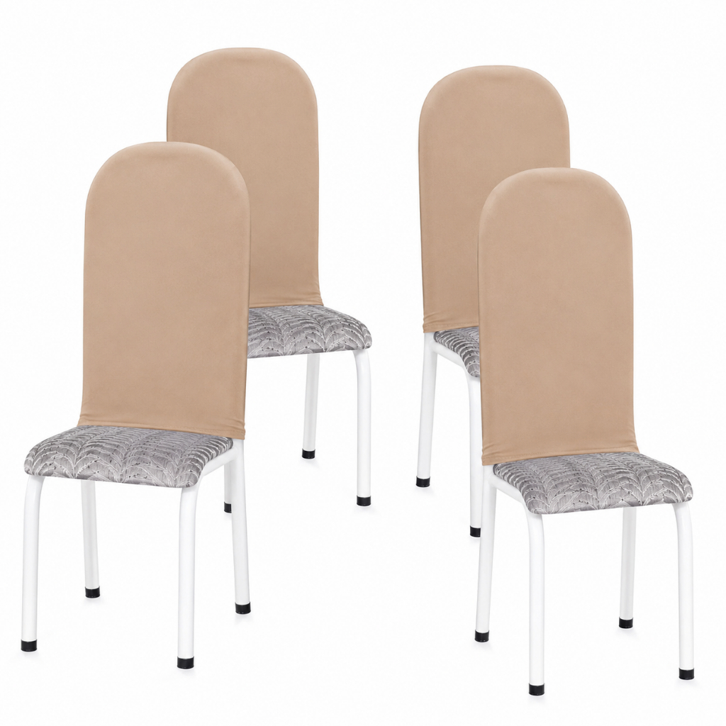 Capa Para Cadeira Tubular Malha Gel Elástica Lavável Diversas Cores - Kit 4 ou 6 capas