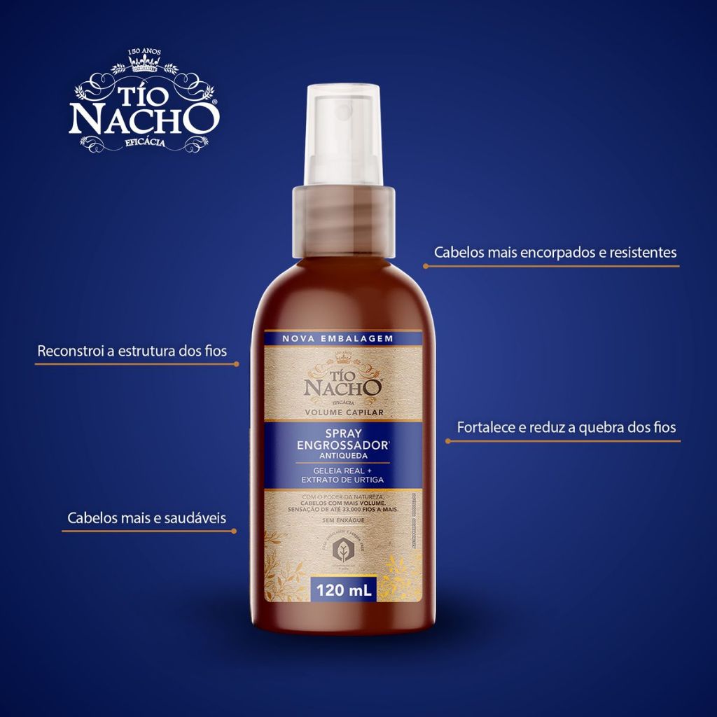 Spray Tio Nacho Engrossador 120ml - Antiqueda e Mais Volume · foto 2