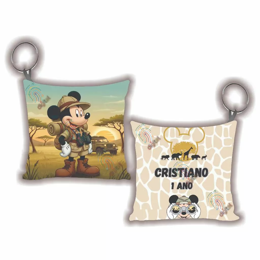 10 a 50 Almochaveiro Lembrancinha personalizado para Aniversário com Tema do Mickey Mouse Safari