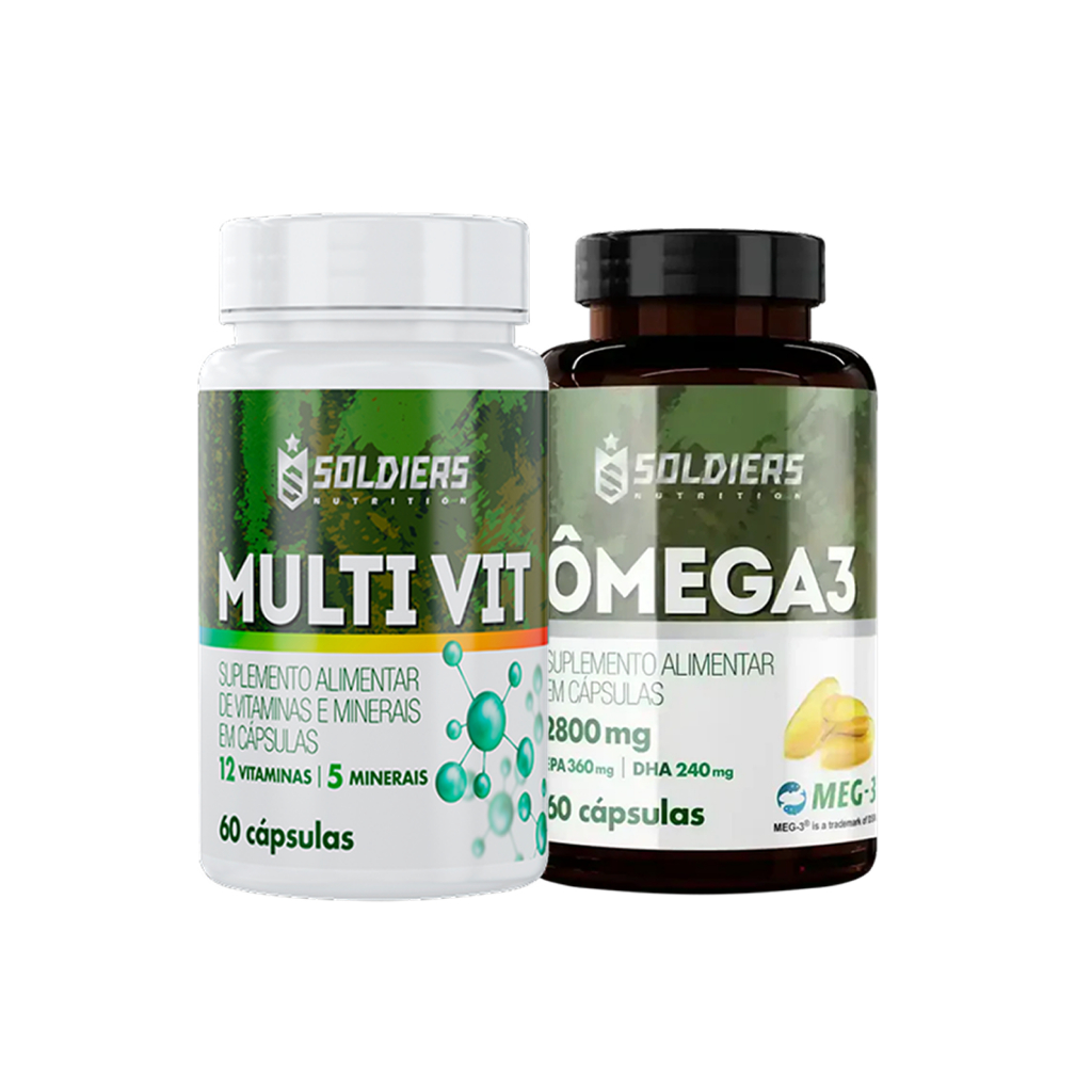 Imagem Kit Multivitamínico + Ômega 3 Bem-Estar Diário - Soldiers Nutrition