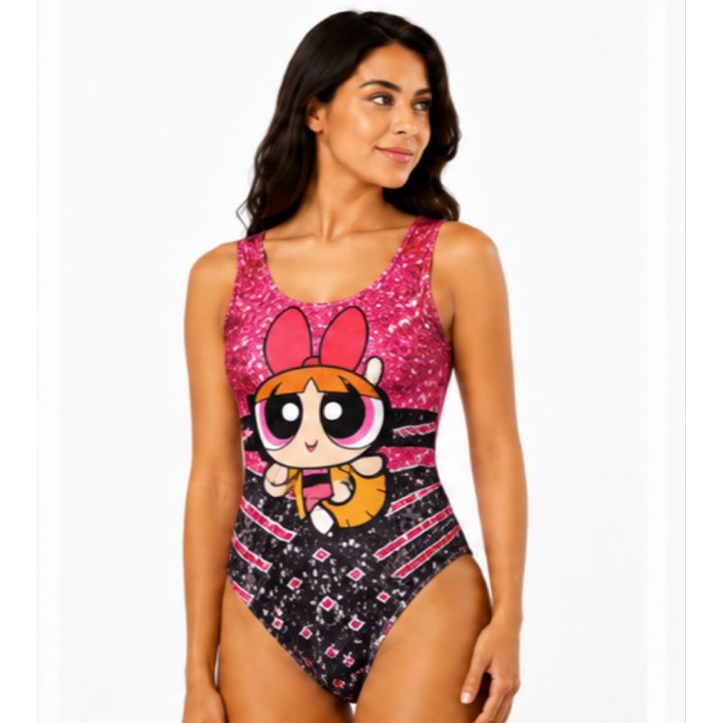 Body Feminino Estampado Meninas Superpoderosas – Florzinha colorida – Confortável do P ao GG