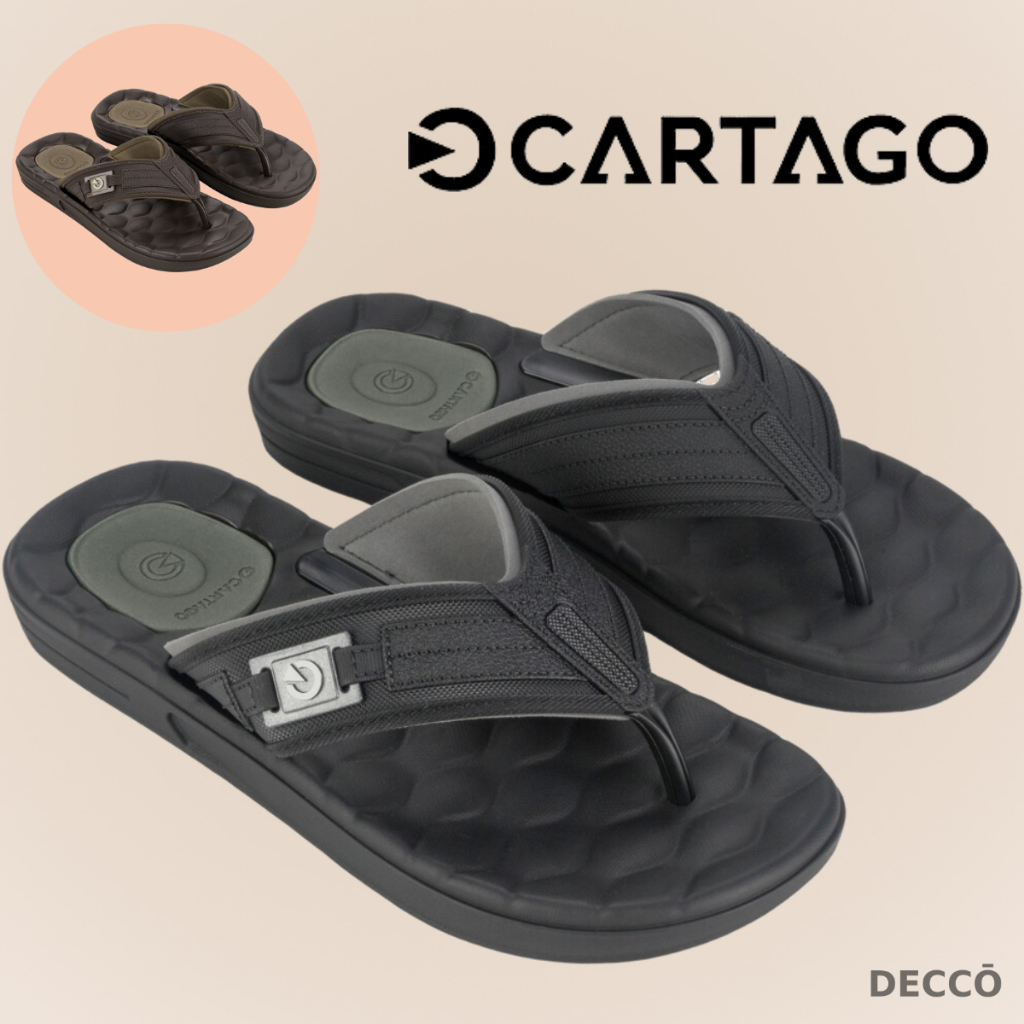 Chinelo Masculino Cartago Casual Modelo Egeu III Palmilha Massageadora Ultra Con