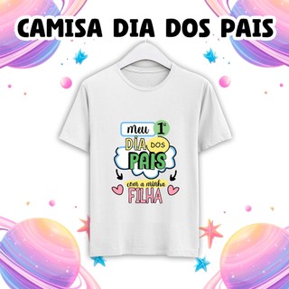 Camisa dia dos pais com foto ou frase - blusa dia dos pais- personalizada