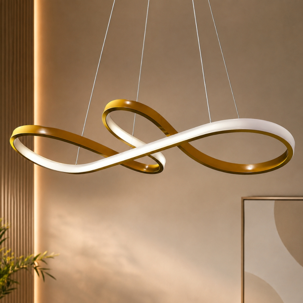Lustre Pendente De Teto Moderno Com 3 Cores De Luz De Teto Para Sala De Estar, Sala De Jantar e Bar