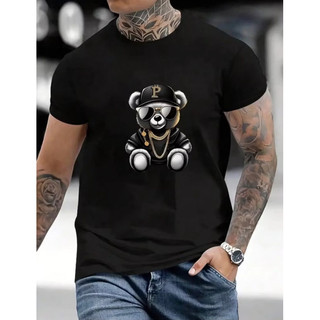 Camiseta Masculina URSO BOY´s Camisa Unissex Moda Casual Estampada 100% Algodão