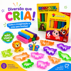15 Bolha Sabão + Giz de Cera + Revistinha Colorir + Massinha Modelar + 60 Cortador Molde Lembracinha