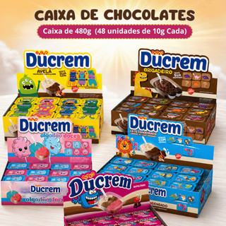 Caixa Ducrem Jazam Creme 48 Unidades 10g Ducrem Ball Avela 18 Unidades 25g Napolitano Brigadeiro Algodão Doce