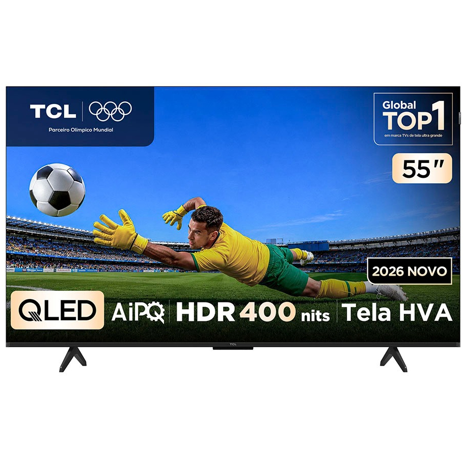 Smart TV TCL 55 Polegadas 55P7L 4K Ultra HD QLED Google TV WiFi Bluetooth Dolby Vision 12…