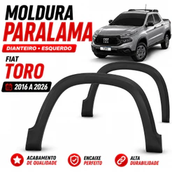 Moldura Paralama Acessório Dianteiro Lado Esquerdo Motorista Fiat Toro 2016 Até 2026 35765