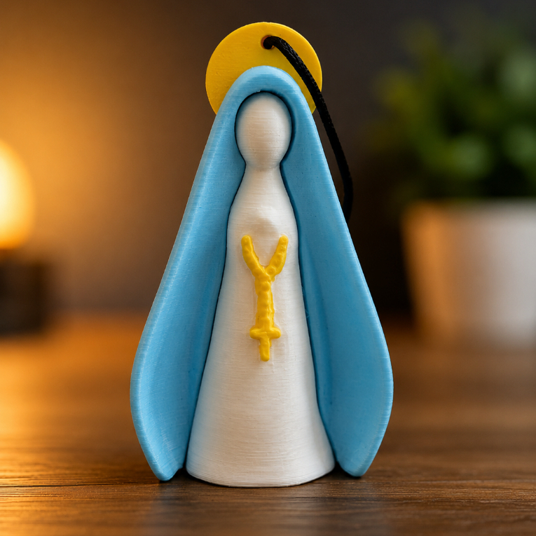 Mini Nossa Senhora Aparecida Decorativa/Chaveiro