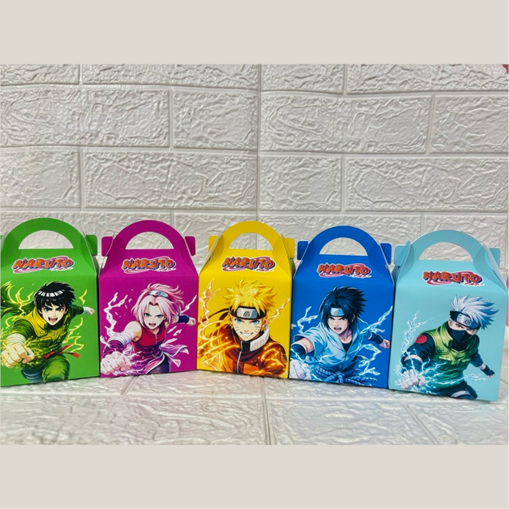 Kit Maletinha Caixinha Personalizado Naruto Lembrancinha Festa Infantil Aniversário