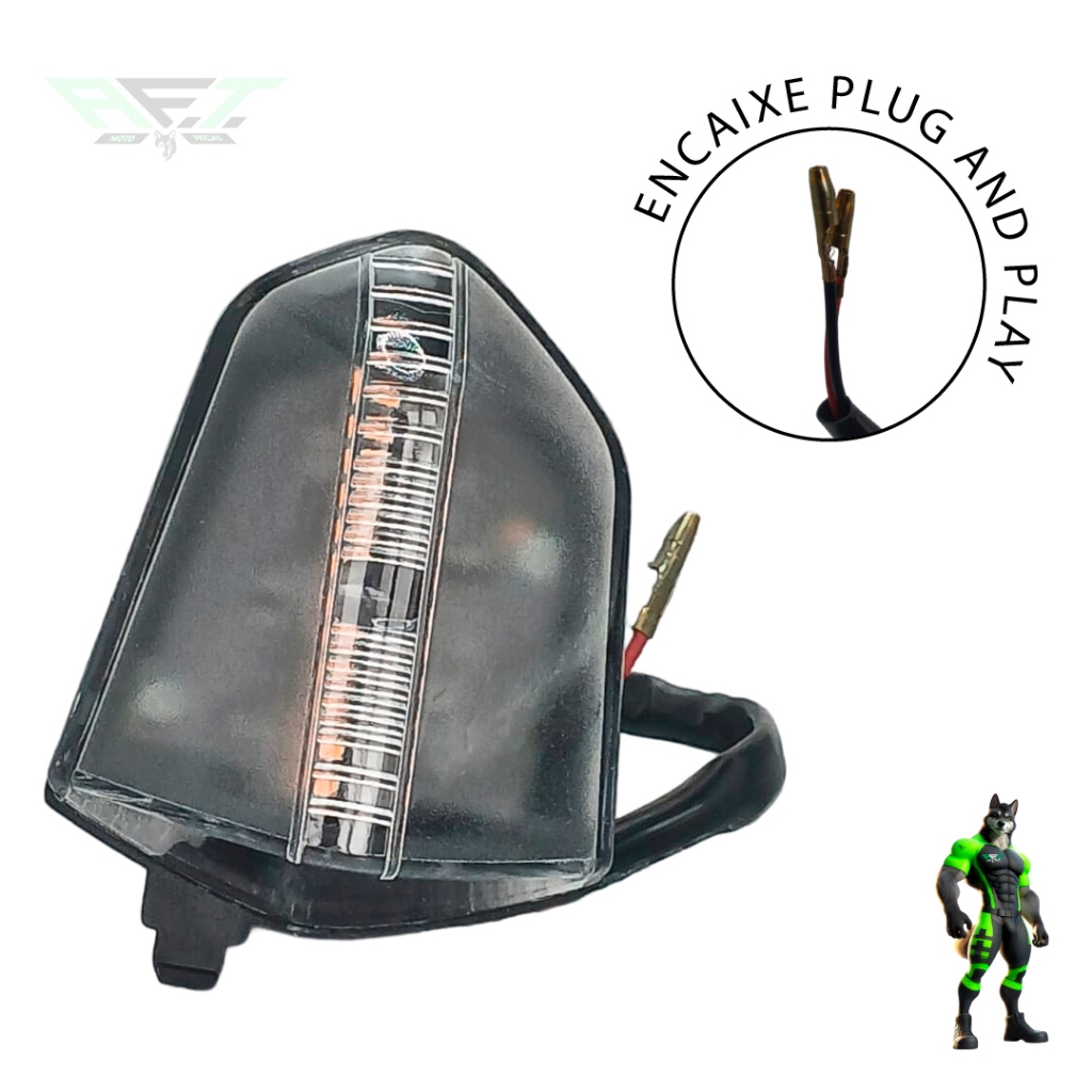 Pisca De Led Sequencial Ambar Pop 110 2016 Em Diante