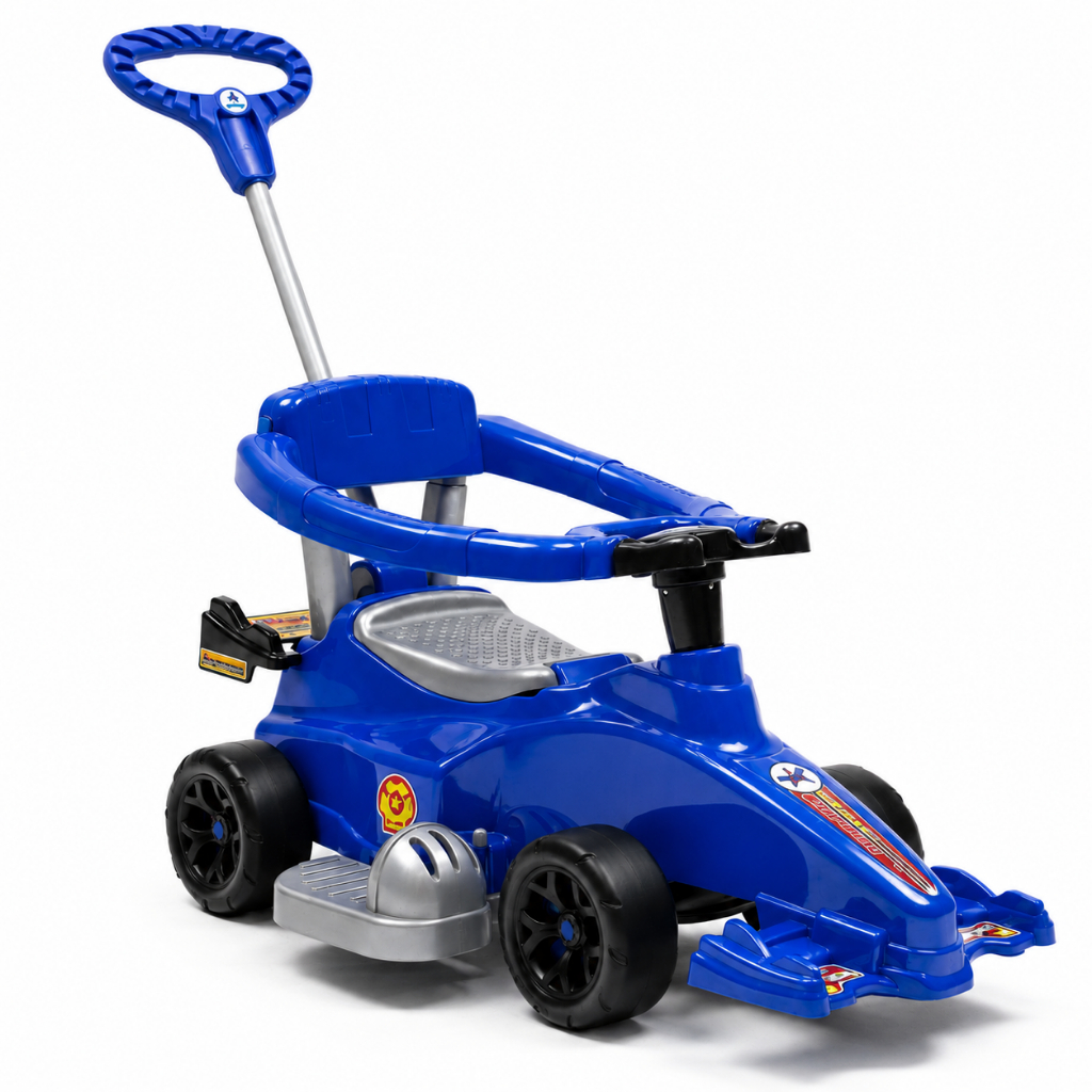 Quadriciclo Infantil Carrinho de Passeio Speed Flash Carro Esportivo com Haste Motoca Calesita