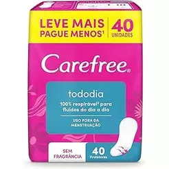 CAREFREE® Protetor Diário Todo Dia sem Perfume 40 unidades