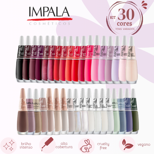 Kit Esmaltes Impala A Cor da Sua Moda Coleção Completa. Manicure Atacado Escolha o seu.