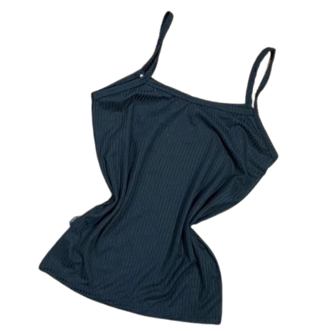 Blusinha Alcinha Sem Bojo Canelada Tecido Fresco Regata Feminina Super Fashion Moda Verão
