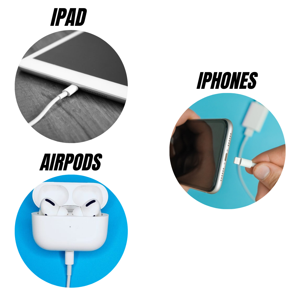 10 Cabos Iphone Carregadores USB com Lightinig Reforçado 25w Turbo 1 Metro — imagem 2 de 2