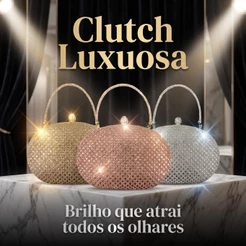 Bolsa Feminina Clutch Fashion de Festa para Noite, Compacta
