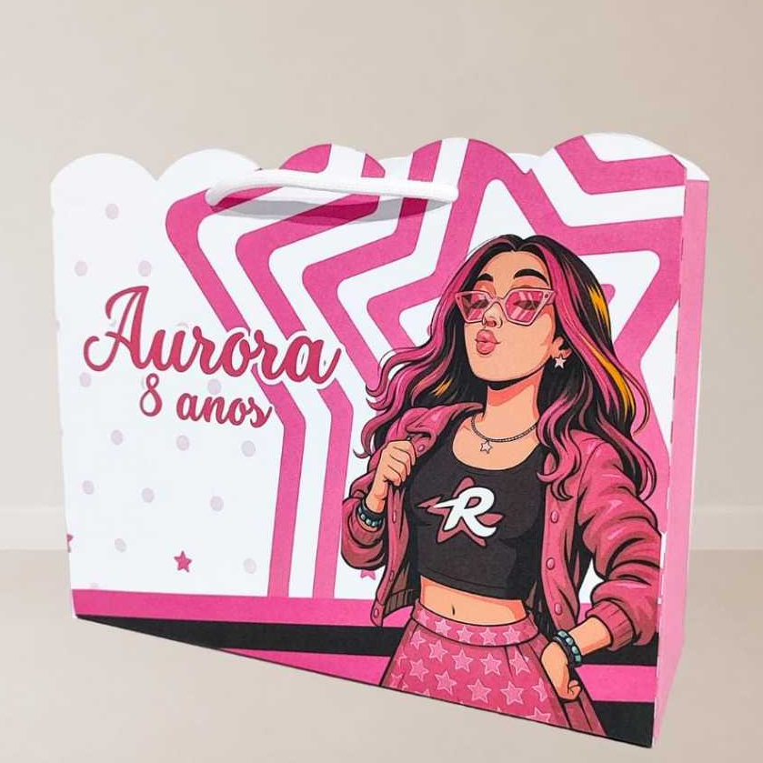 JÁ VAI MONTADA Sacolinha Personalizada Festa Infantil Menina | Tema Emily Vick | Lembrancinha Aniversário