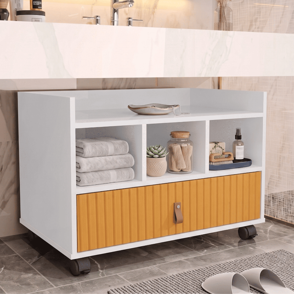 Armário Compacto Para Banheiro E Lavabo 65x47,8x37 cm -  Gabinete