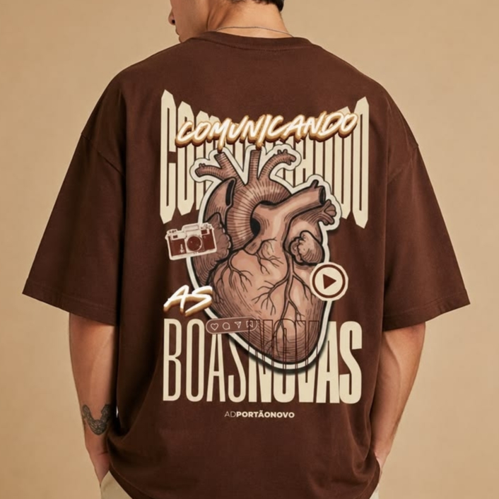 Camiseta Masculina Católica Religiosa Fé Cristã Estampada Algodão Confortável Casual