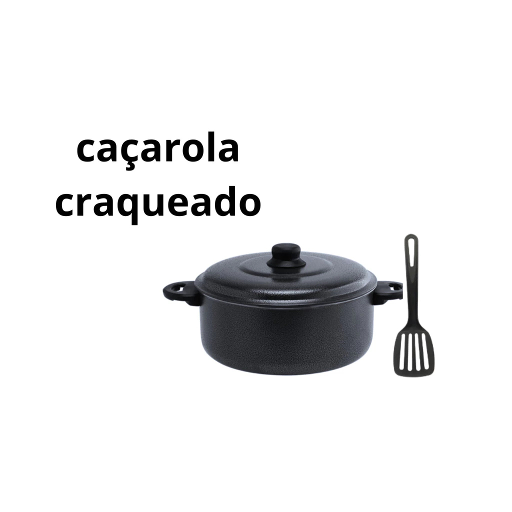 Caçarola Panela  Avulsa Alumínio GROSSO CRAQUELADO , 1 Espátula Nº 24/22/20/18/16/14