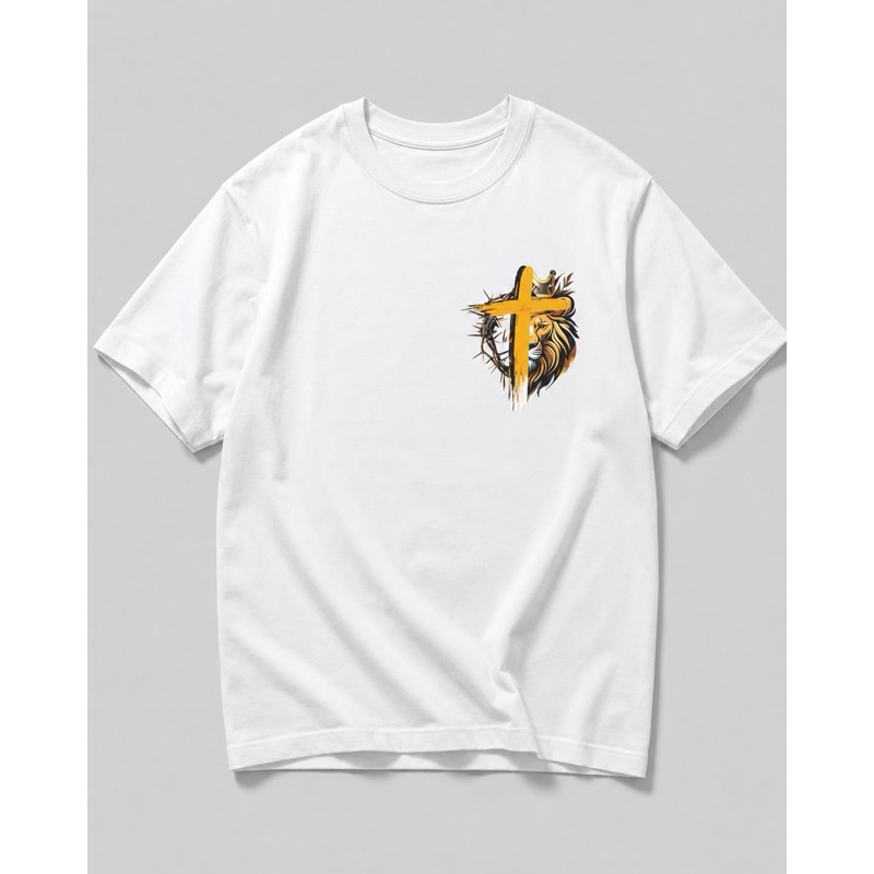 Camiseta Masculina Oversized Leão Yeshua Fé Cristã Estampa Religiosa Jesus Cristo Camisa Streetwear Moda Masculina
