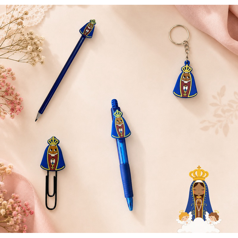 Kit ou Avulso Caneta, Lapis N. Senhora Aparecida - Quaresma, Devocional
